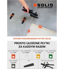 SOLID System poziomowania płytek 50klin+100klips 1mm 6357