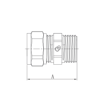 PEX skręcany Nypel 16x1/2" GZ Diamond