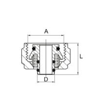 PEX skrecany Złączka zaciskowa 16x3/4 GW	Diamond