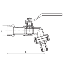 Zawór czerpalny kulowy 3/4 z szybkozłączem ART.2500.OGR-20 Diamond