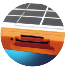 Lampa LED przenośna akumulatorowa/solarna 10W SLI051001CW