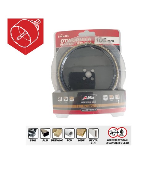 Otwornica BI-METAL HSS Cobalt 105mm K2, n-otw105