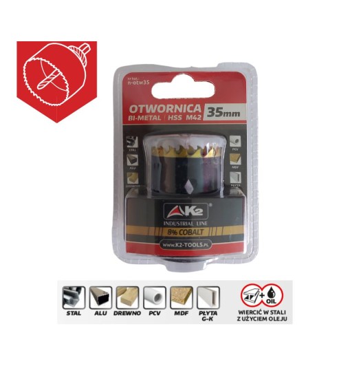 Otwornica bimetalowa HSS Cobalt 35mm K2