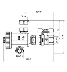 KOMPLET FILTR MAGNETYCZNY, SEPARATOR ZANIECZYSZCZEŃ - DN20 (3/4)
