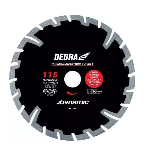 Tarcza diamentowa segmentowa Turbo S 125mmx22.2mm HP2132	