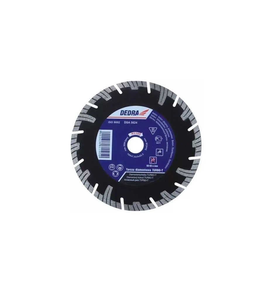 Tarcza diamentowa turbo-T 115mmx22,2mm H1192	