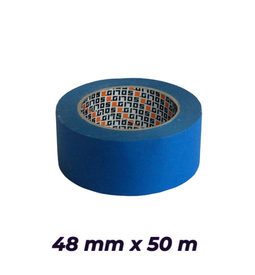 SOLID taśma malarska 48mm x 50m SOFT UV niebieska