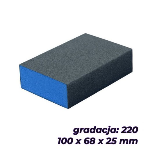  BLUE DOLPHIN Kostka ścierna 100x68x25mm gr 220 