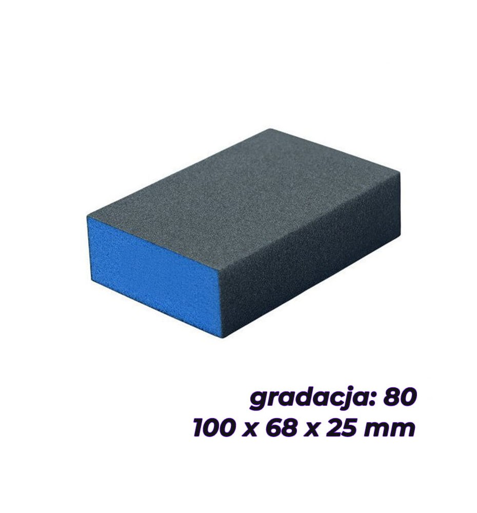 BLUE DOLPHIN Kostka ścierna 100x68x25mm gr 80 BLUE DOLPHIN Kostka ścierna 100x68x25mm gr 80