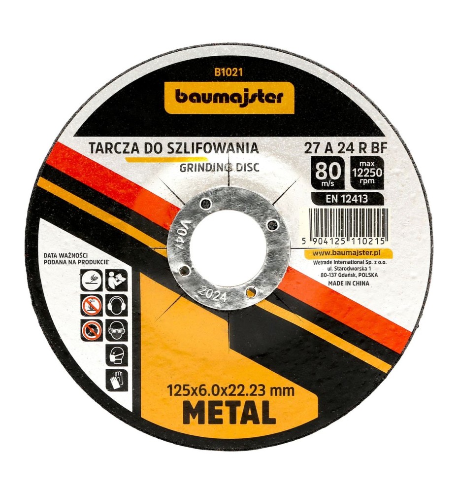 Tarcza do szlifowania metalu 125x6,0x22,23mm