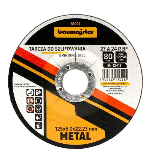 Tarcza do szlifowania metalu 125x6,0x22,23mm