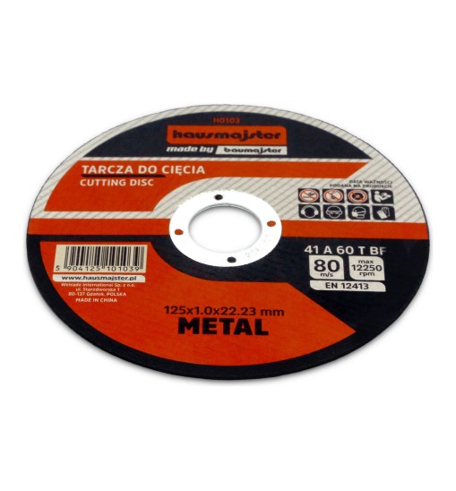 Tarcza do cięcia metalu HAUSMAJSTER 125x1,0x22,23mm