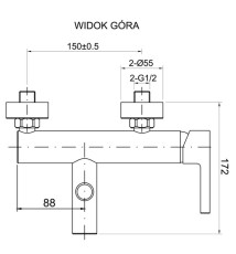 Bateria wannowa Aruba Chrom AR-023.CH.