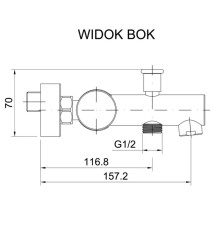 Bateria wannowa Aruba Chrom AR-023.CH.