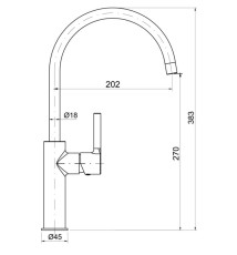 Bateria zlewozmywakowa stojąca Aruba Chrom AR-181.CH.