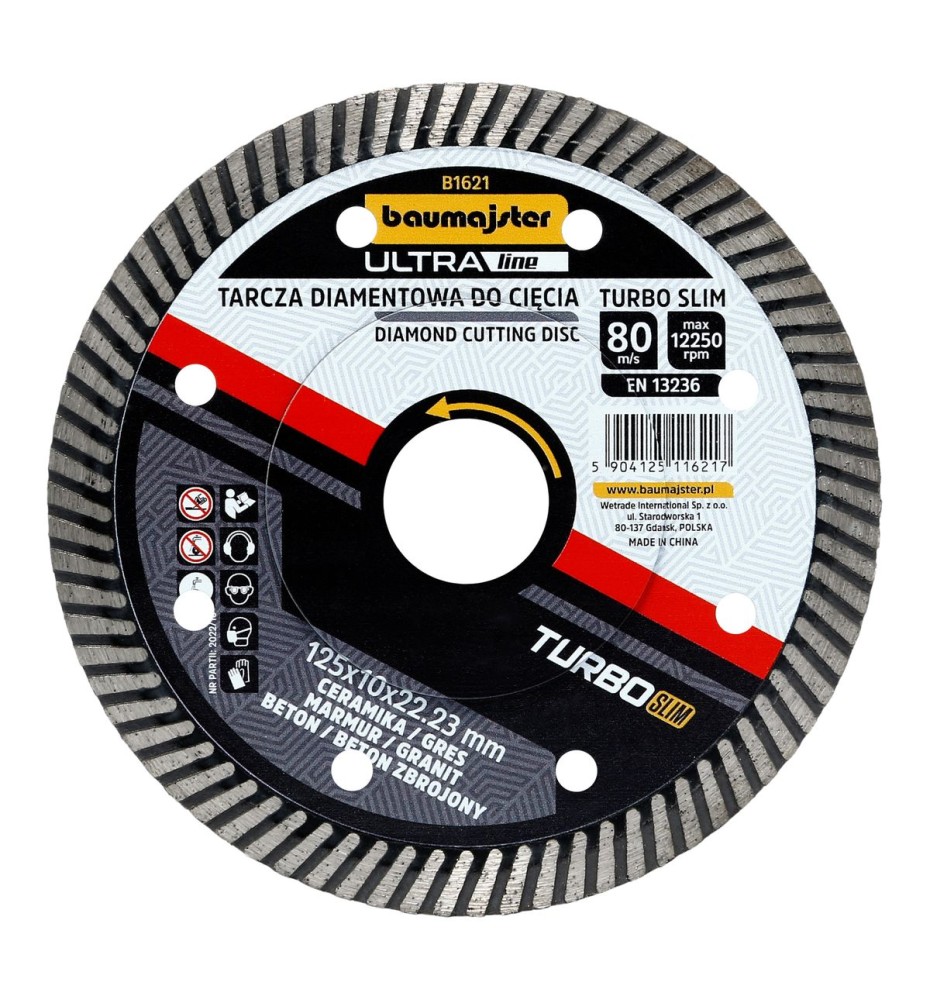 Tarcza diamentowa do cięcia Turbo Slim 115mm B1620
